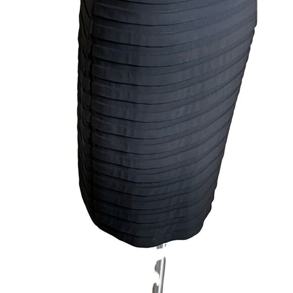 Adrianna Papell black cowl neck shutter pleat dress size 6 - Picture 5 of 16